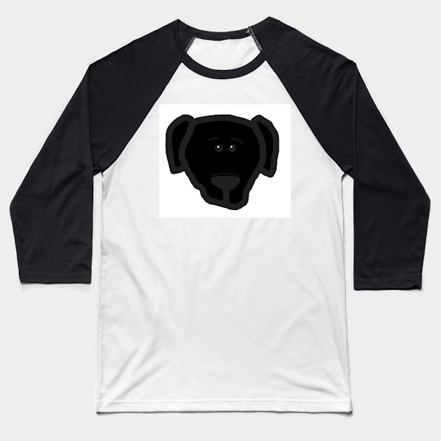 LR black cartoon head Baseball T-Shirt by Wanderingangel
